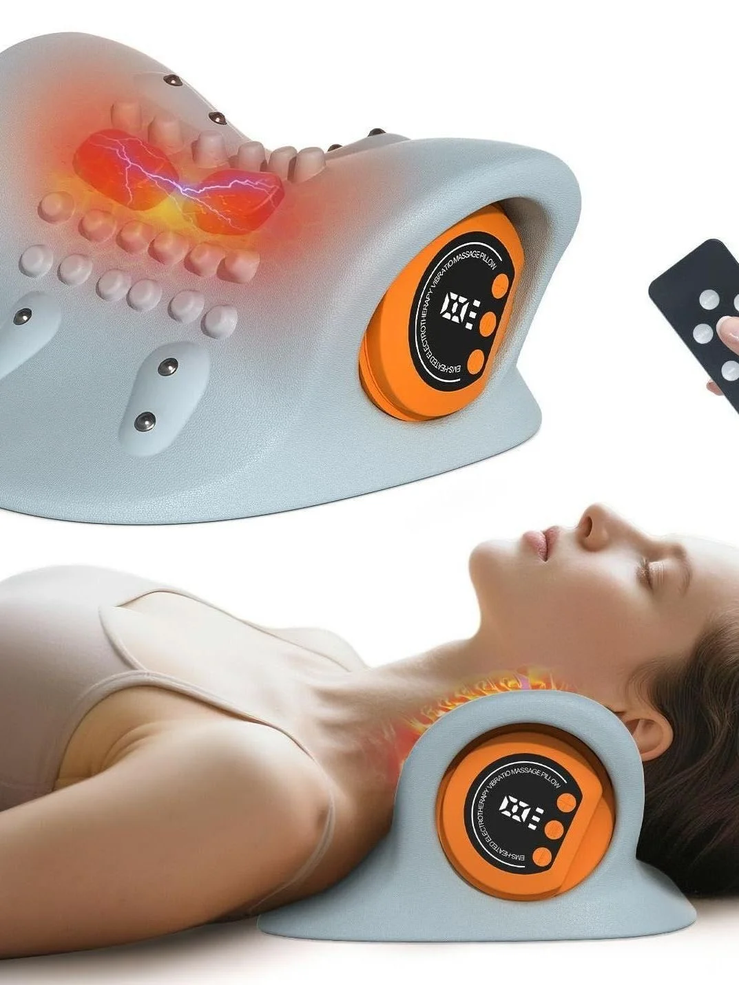 Neck Support Pillow Heat Therapy Massager Pulse Vibration Single Person Arch Neck Protector Counter Support Pillow
Neck Support Pillow Heat Therapy Massager Pulse Vibration Single Person Arch Neck Protector Counter Support Pillow