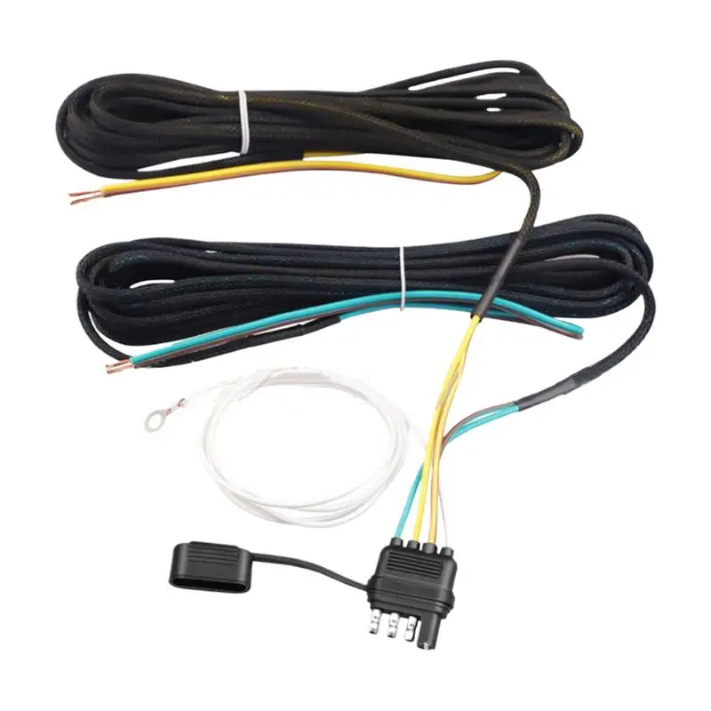 4 Way Flat Trailer Connector 26FT Wire Connector 4 Pin Wiring Harness Flat Trailer Connector Rewiring Copper Wiring Kit For Boat
4 Way Flat Trailer Connector 26FT Wire Connector 4 Pin Wiring Harness Flat Trailer Connector Rewiring Copper Wiring Kit For Boat