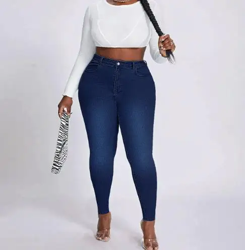 Large size women's fashionable and casual high elasticity tight fit slim jeans for autumn 2025 new women's jeans
Large size women's fashionable and casual high elasticity tight fit slim jeans for autumn 2025 new women's jeans