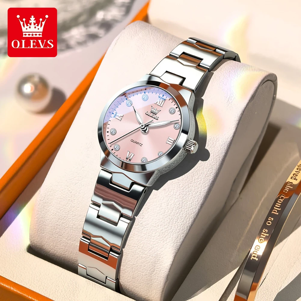 OLEVS Brand Original Luxury Diamond Quartz Watch for Women Stainless Steel Luminous Waterproof Fashion Elegance Womens Watches
OLEVS Brand Original Luxury Diamond Quartz Watch for Women Stainless Steel Luminous Waterproof Fashion Elegance Womens Watches