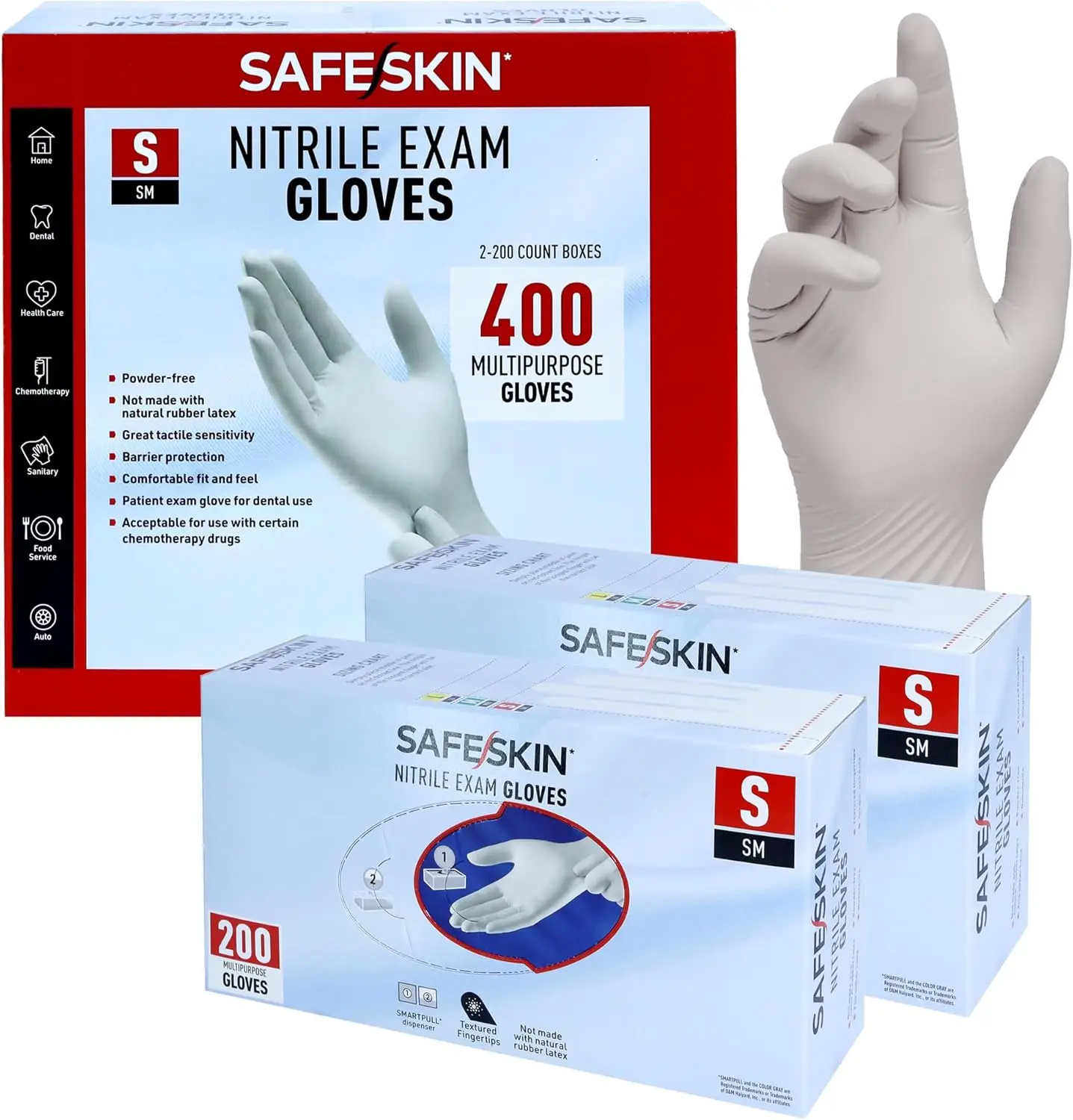 Nitrile Exam Gloves Disposable - 3.5 Mil, Gray, Powder Free Gloves for Medical, Dental, Cleaning, Cooking
Nitrile Exam Gloves Disposable - 3.5 Mil, Gray, Powder Free Gloves for Medical, Dental, Cleaning, Cooking