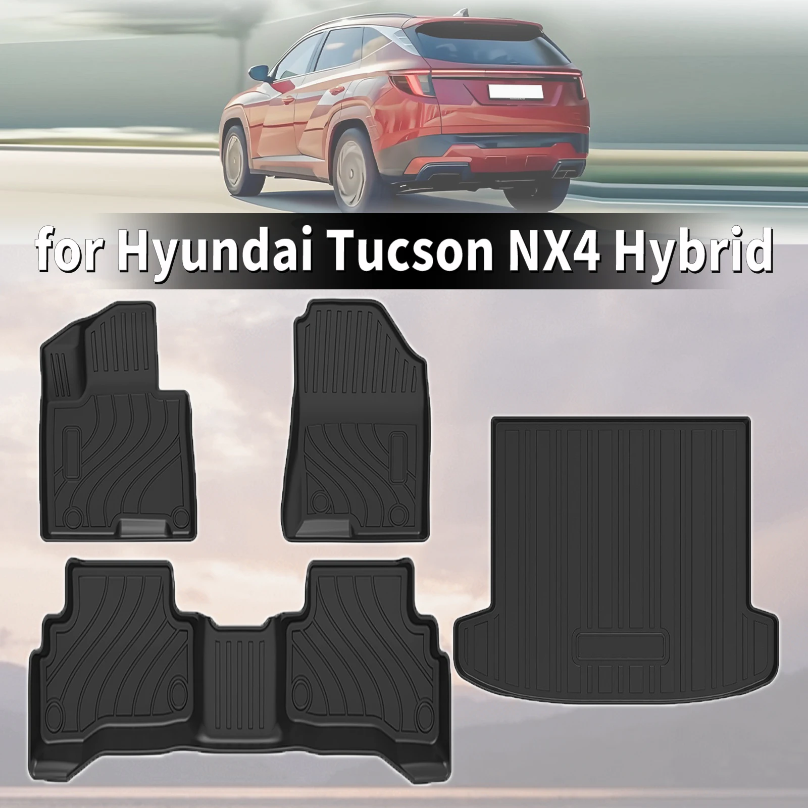 3D Maxpider Style TPE Floor Mats for Hyundai Tucson Hybrid 2023-2026 (Not for RHD) Full Coverage All Weather Heavy Duty
3D Maxpider Style TPE Floor Mats for Hyundai Tucson Hybrid 2023-2026 (Not for RHD) Full Coverage All Weather Heavy Duty