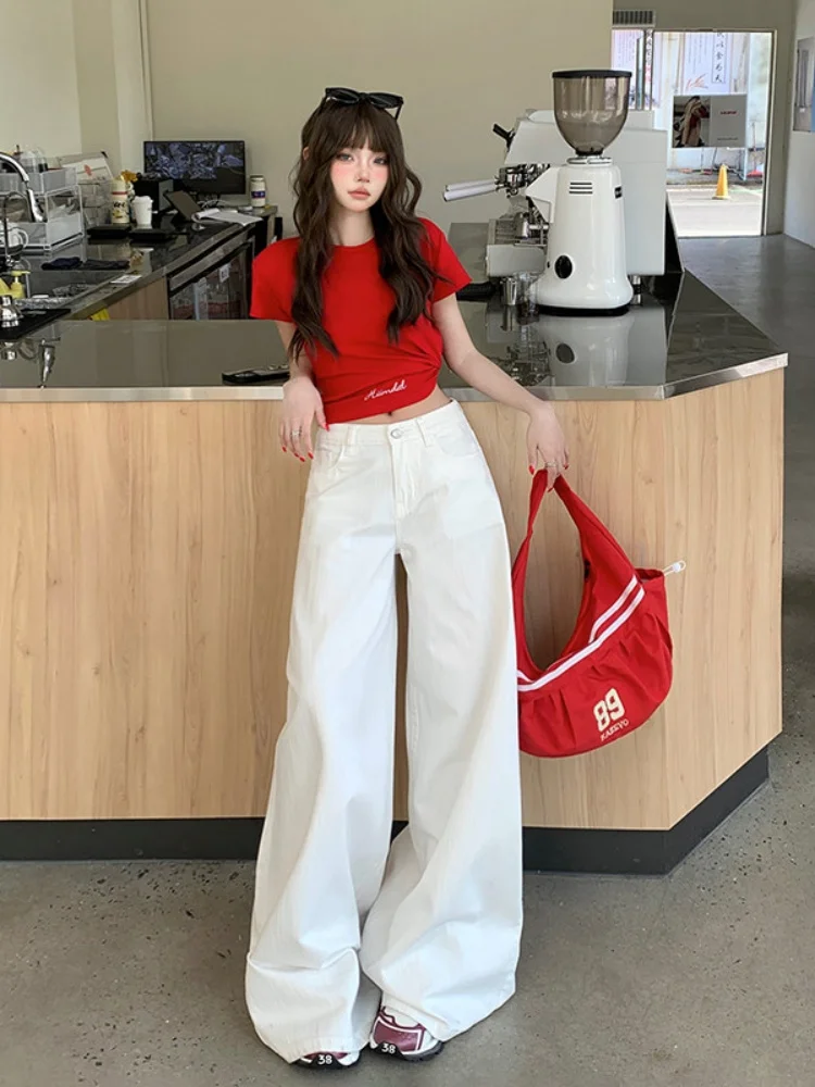 High Waist Wide Leg Denim Jeans Women Loose Fit Casual Spring New Style Big Size Drapey Floor-Length Pants American Style
High Waist Wide Leg Denim Jeans Women Loose Fit Casual Spring New Style Big Size Drapey Floor-Length Pants American Style