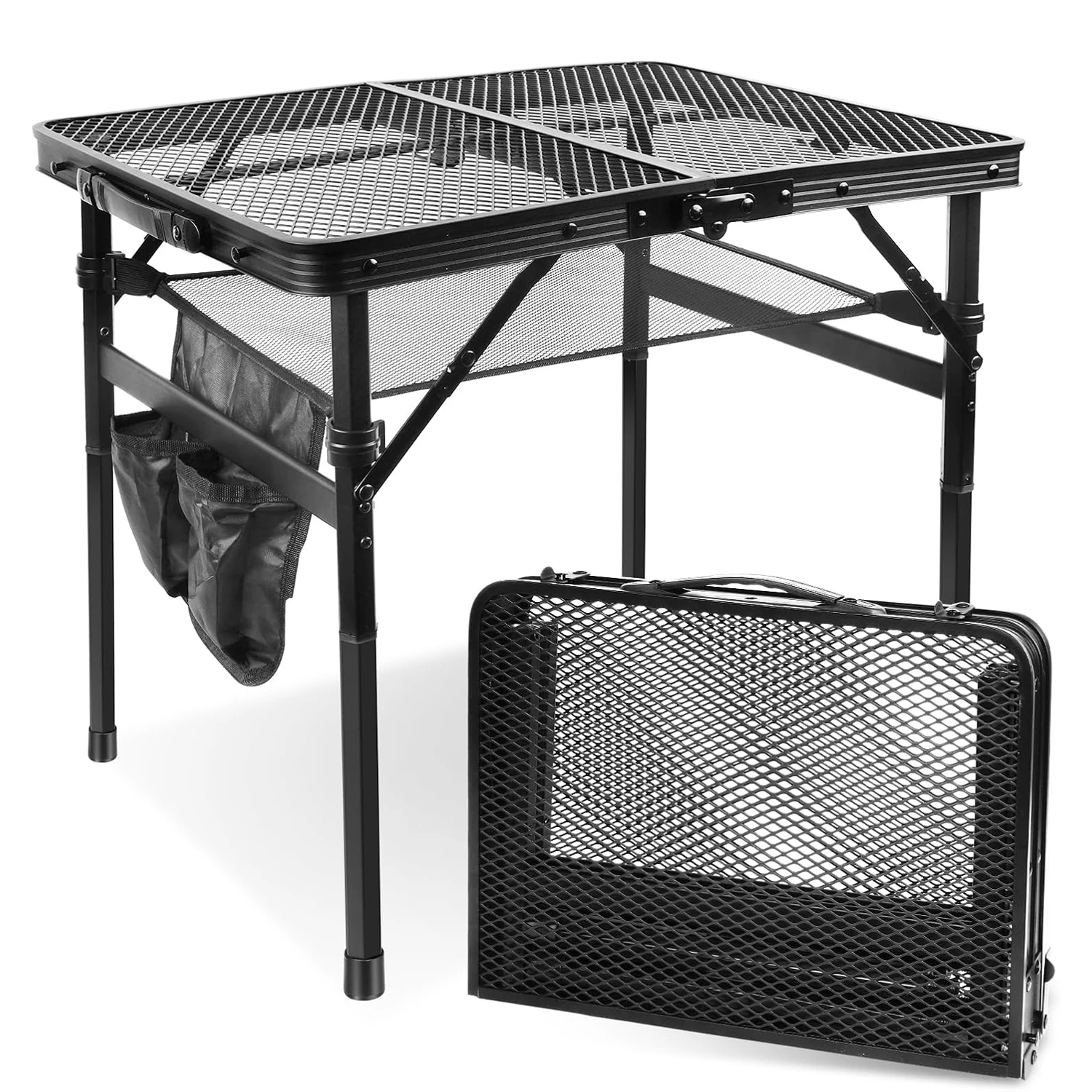 Camping Table with Mesh Desktop, Lightweight & Folding Grill Table, Outdoor Table for Camp, Cooking, BBQ, RV, Picnic
Camping Table with Mesh Desktop, Lightweight & Folding Grill Table, Outdoor Table for Camp, Cooking, BBQ, RV, Picnic 
