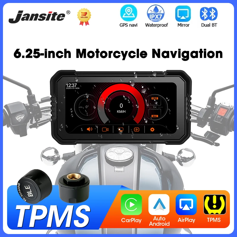 6.25 inch Motorcycle GPS Navigation Wireless Carplay Android Auto IPX7 Waterproof Display Dual Bluetooth Support TPMS
6.25 inch Motorcycle GPS Navigation Wireless Carplay Android Auto IPX7 Waterproof Display Dual Bluetooth Support TPMS
