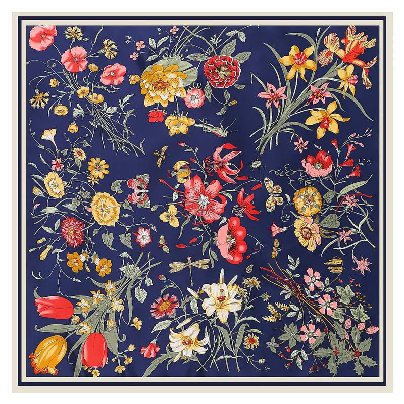 Silk Scarf Flowers Print Square Scarf Women Bandana Shawl Luxury Brand Foulard Scarves Wraps For Ladies 130cm
Silk Scarf Flowers Print Square Scarf Women Bandana Shawl Luxury Brand Foulard Scarves Wraps For Ladies 130cm