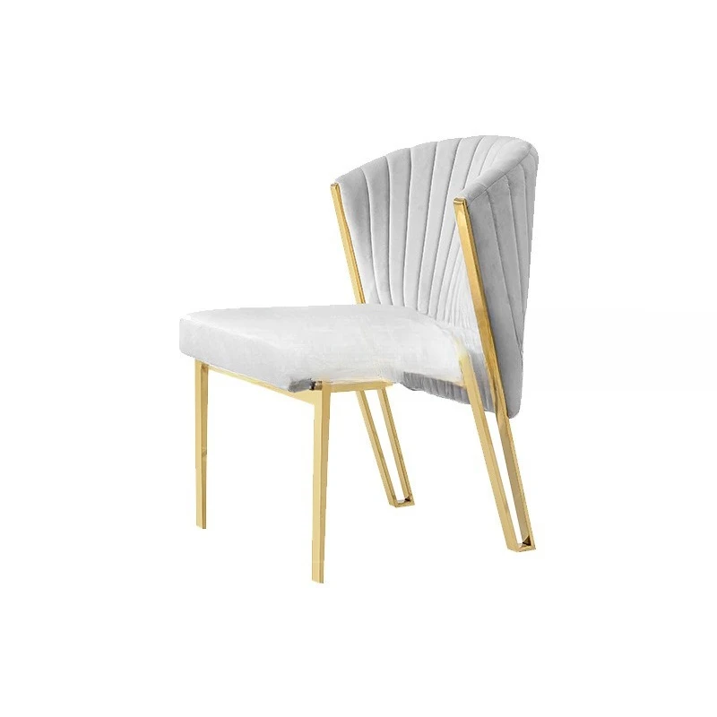 Light luxury dining chair, home high-end sense, stainless steel dining table and chairs, Italian back chair
Light luxury dining chair, home high-end sense, stainless steel dining table and chairs, Italian back chair