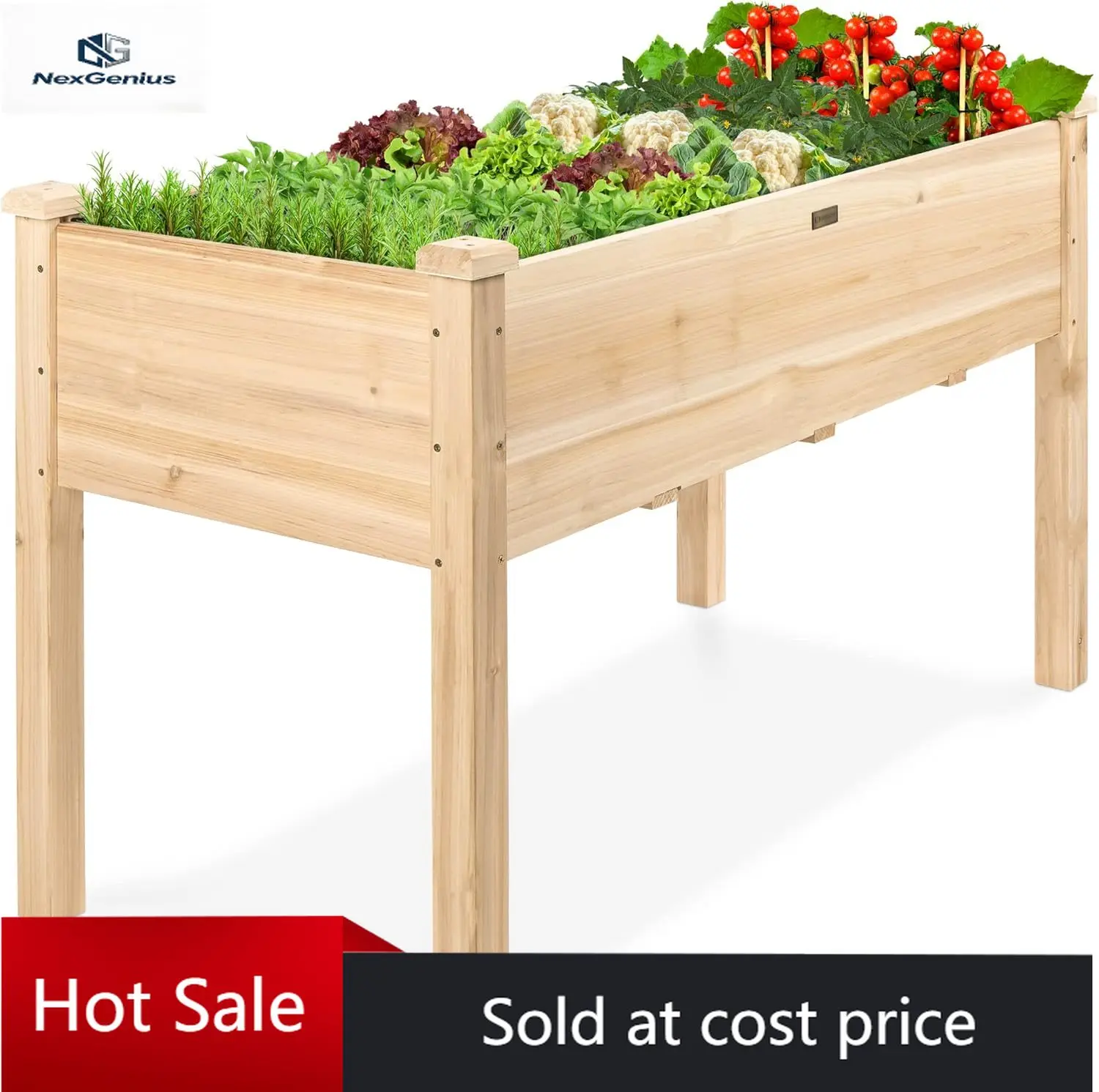 Best Choice Products 48 x 24 x 30 Inches Raised Garden Bed, Elevated Wood Planter Box Stand for Backyard, Patio, Balcony with Be
Best Choice Products 48 x 24 x 30 Inches Raised Garden Bed, Elevated Wood Planter Box Stand for Backyard, Patio, Balcony with Be