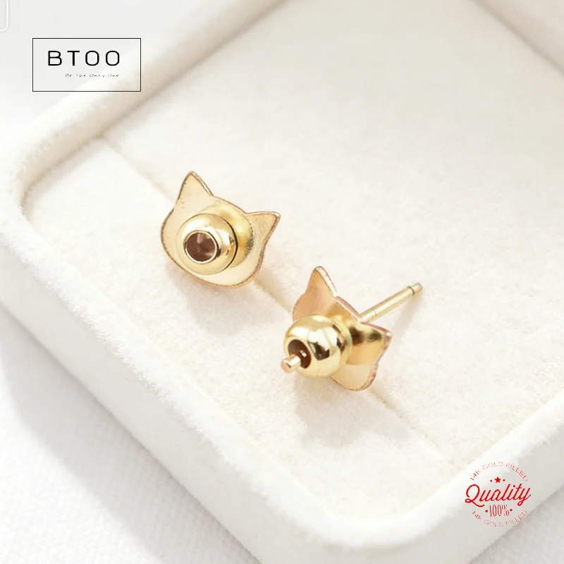 14K Gold Filled Cute Cat Ear Clutches 3mm Earring Backs Wholesale Supplies for Jewelry DIY Tarnish Resistant Jewelry Findings
14K Gold Filled Cute Cat Ear Clutches 3mm Earring Backs Wholesale Supplies for Jewelry DIY Tarnish Resistant Jewelry Findings