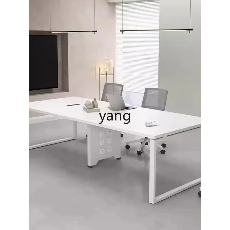 LM simple modern large and small training table strip table chair 10 people conference table and chair combination
LM simple modern large and small training table strip table chair 10 people conference table and chair combination