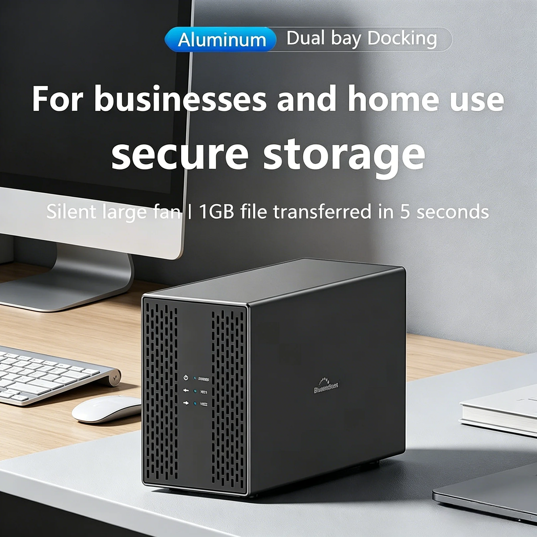3.5 Inch Dual Bay HDD Enclosure Heat Dissipation System USB 3.0 Type C External SATA Array Hard Drive Server Case
3.5 Inch Dual Bay HDD Enclosure Heat Dissipation System USB 3.0 Type C External SATA Array Hard Drive Server Case