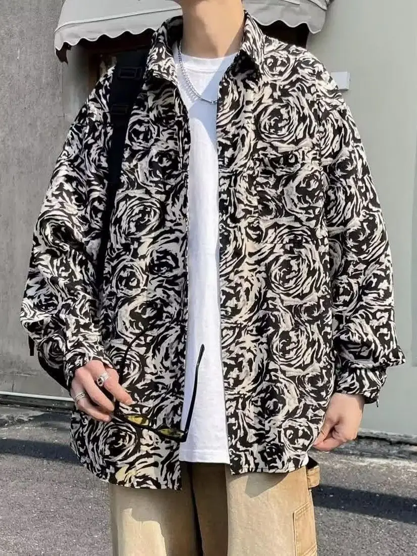 Spring Autumn Men's Long Sleeve Floral Casual Shirt Youth Trendy INS Top High-End Feeling Loose Fit Teenage Handsome Shirt
Spring Autumn Men's Long Sleeve Floral Casual Shirt Youth Trendy INS Top High-End Feeling Loose Fit Teenage Handsome Shirt