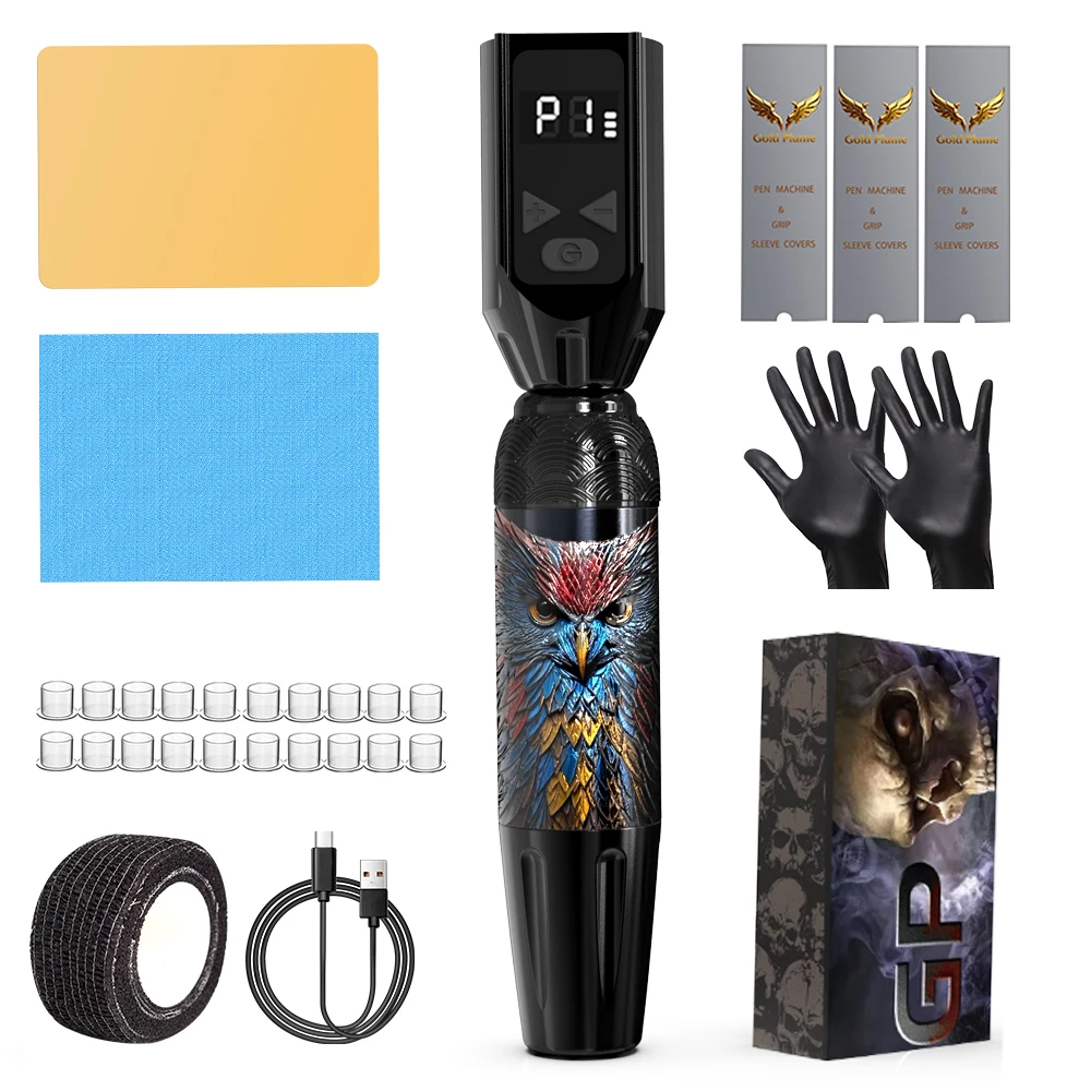 Complete Wireless Tattoo Pen Kit - Rotary Machine with LED Display, Coreless Motor & Accessories for Beginners & Artists
Complete Wireless Tattoo Pen Kit - Rotary Machine with LED Display, Coreless Motor & Accessories for Beginners & Artists