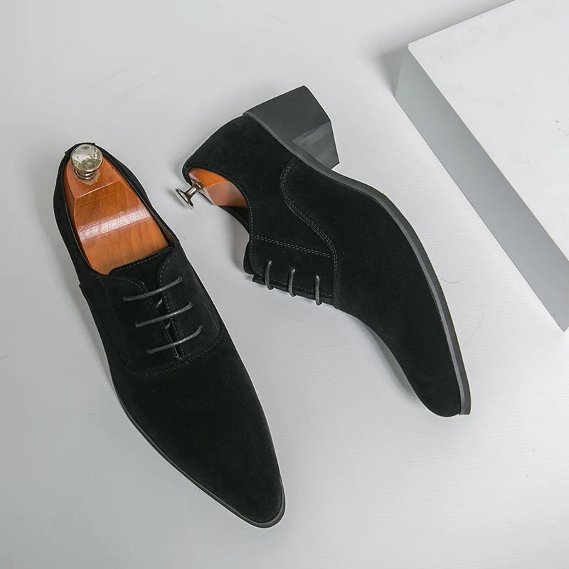Men's Height Increasing Dress Shoes Pointed Toe Suede Lace Up High Heel Business Oxford Shoes for Wedding Banquet Prom Office
Men's Height Increasing Dress Shoes Pointed Toe Suede Lace Up High Heel Business Oxford Shoes for Wedding Banquet Prom Office