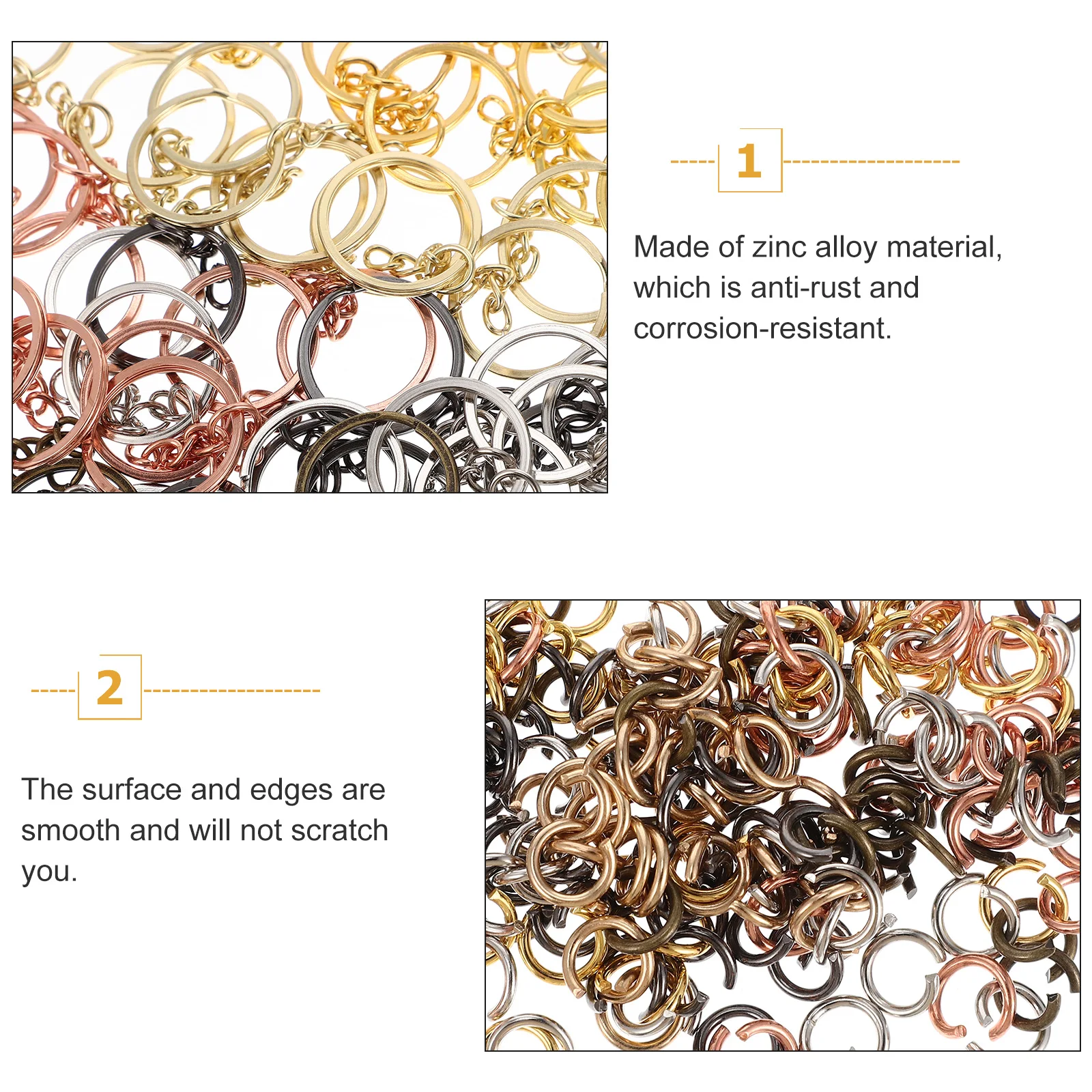 450pcs Making Kit Zinc Alloy Ornaments Craft Supplies Rings Bulk Diy Keychain Rings Project Jewelry Parts Decor
450pcs Making Kit Zinc Alloy Ornaments Craft Supplies Rings Bulk Diy Keychain Rings Project Jewelry Parts Decor