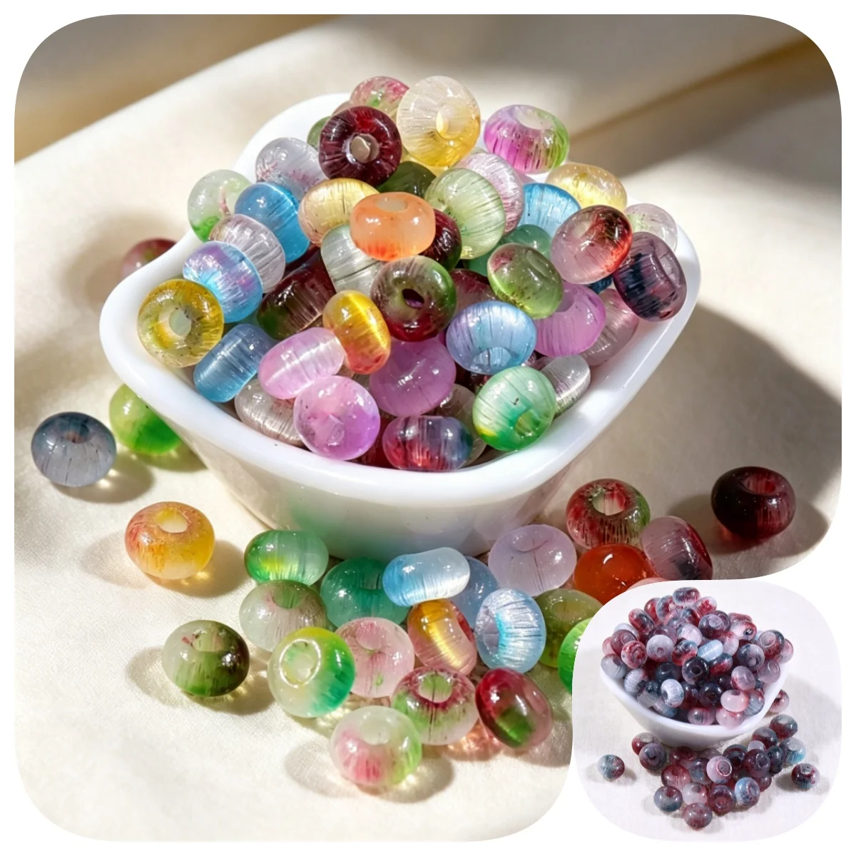 2x4mm dual color brushed cat eye wheel beads, flat beads, glass beads, rice beads, DIY loose bead accessory materials
2x4mm dual color brushed cat eye wheel beads, flat beads, glass beads, rice beads, DIY loose bead accessory materials