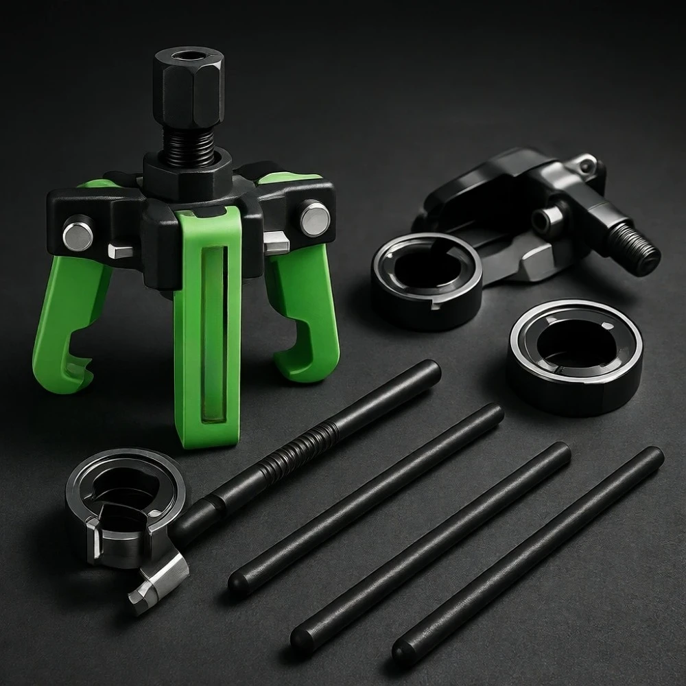 Adjustable 3 Jaw Harmonic Balancer Puller Kit with 4 Rods and 3 8 Inch Square Drive Screw for Late Model Vehicles
Adjustable 3 Jaw Harmonic Balancer Puller Kit with 4 Rods and 3 8 Inch Square Drive Screw for Late Model Vehicles