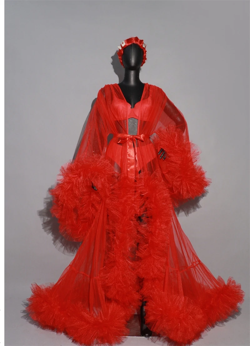 Sexy Red Transparent Gauze Mesh Trailing Dress Bar Nightclub Drag Queen Costume Festival Party Show Performance Stage Wear
Sexy Red Transparent Gauze Mesh Trailing Dress Bar Nightclub Drag Queen Costume Festival Party Show Performance Stage Wear