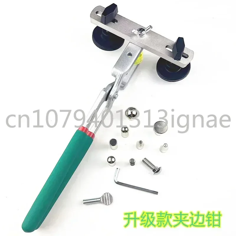 Non-trace repair of automobile dents Special tool for repairing dents on the edge of door cover of blank holder and side clamp.
Non-trace repair of automobile dents Special tool for repairing dents on the edge of door cover of blank holder and side clamp.
