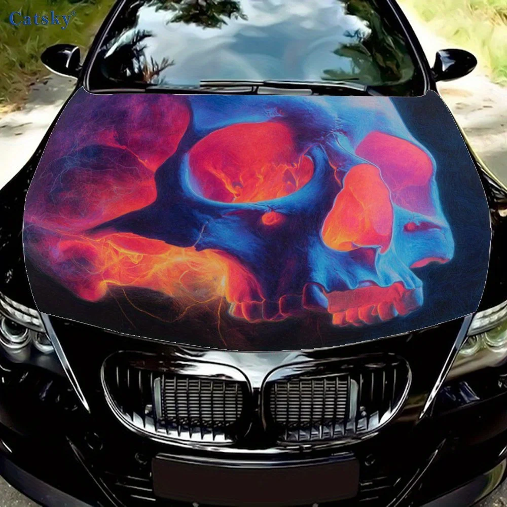 Colorful Skull Car Vinyl Stickers, Car Bonnet Film, Stickers-vinyl Packaging, Suitable For Most Cars; Bubble-free Design, Self-a
Colorful Skull Car Vinyl Stickers, Car Bonnet Film, Stickers-vinyl Packaging, Suitable For Most Cars; Bubble-free Design, Self-a