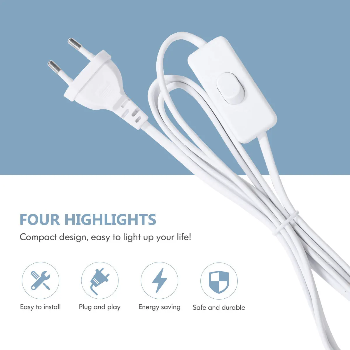 Power Extension Cable E14 Socket 1.8m Light Off Switch for Bedroom Living Room Lighting Power Extension Cable
Power Extension Cable E14 Socket 1.8m Light Off Switch for Bedroom Living Room Lighting Power Extension Cable