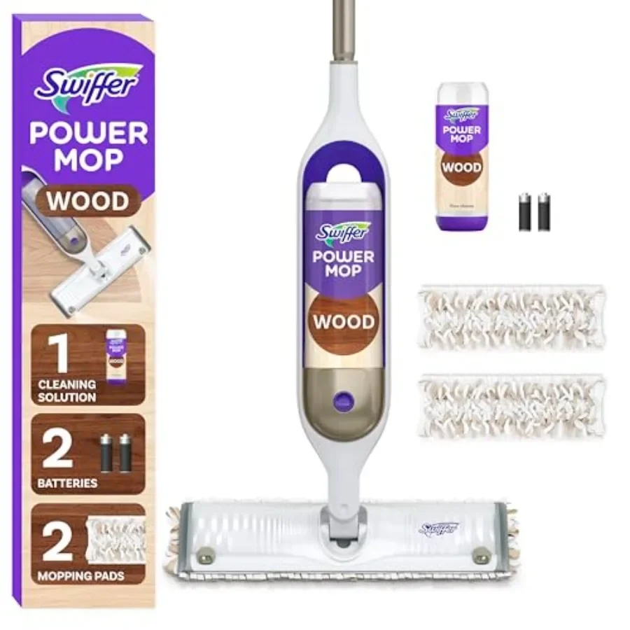 Swiffer Power Mop Wood, Hardwood Floor Cleaner for Mopping Home, Bathroom, Kitchen, All Purpose Multi-Surface Cleaning Set incl
Swiffer Power Mop Wood, Hardwood Floor Cleaner for Mopping Home, Bathroom, Kitchen, All Purpose Multi-Surface Cleaning Set incl