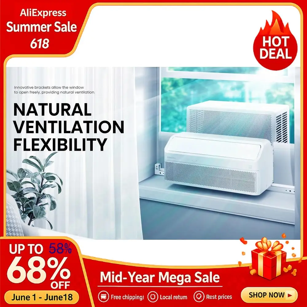 8,000 BTU Smart Inverter Window Air Conditioner Easy Install Bracket, Up to 350 Sq Ft, UltraSlim Profile, 3 Speed, 700W, Custom
8,000 BTU Smart Inverter Window Air Conditioner Easy Install Bracket, Up to 350 Sq Ft, UltraSlim Profile, 3 Speed, 700W, Custom