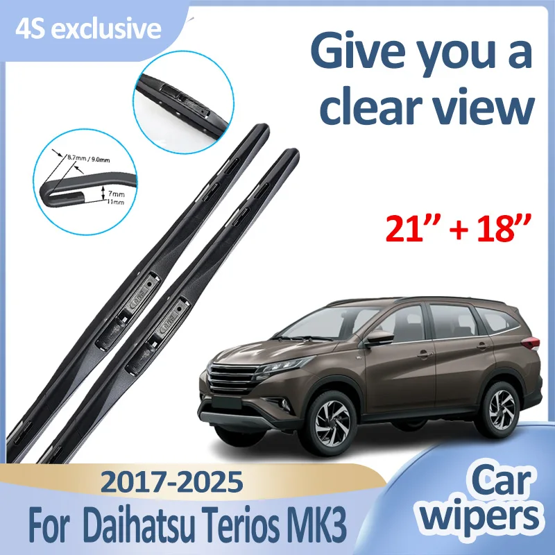 Автомобильные передние щетки стеклоочистителя для Toyota Rush, аксессуары Daihatsu Terios MK3 2017-2025, шумоподавление, стеклоочистители лобового стекла
Автомобильные передние щетки стеклоочистителя для Toyota Rush, аксессуары Daihatsu Terios MK3 2017-2025, шумоподавление, стеклоочистители лобового стекла