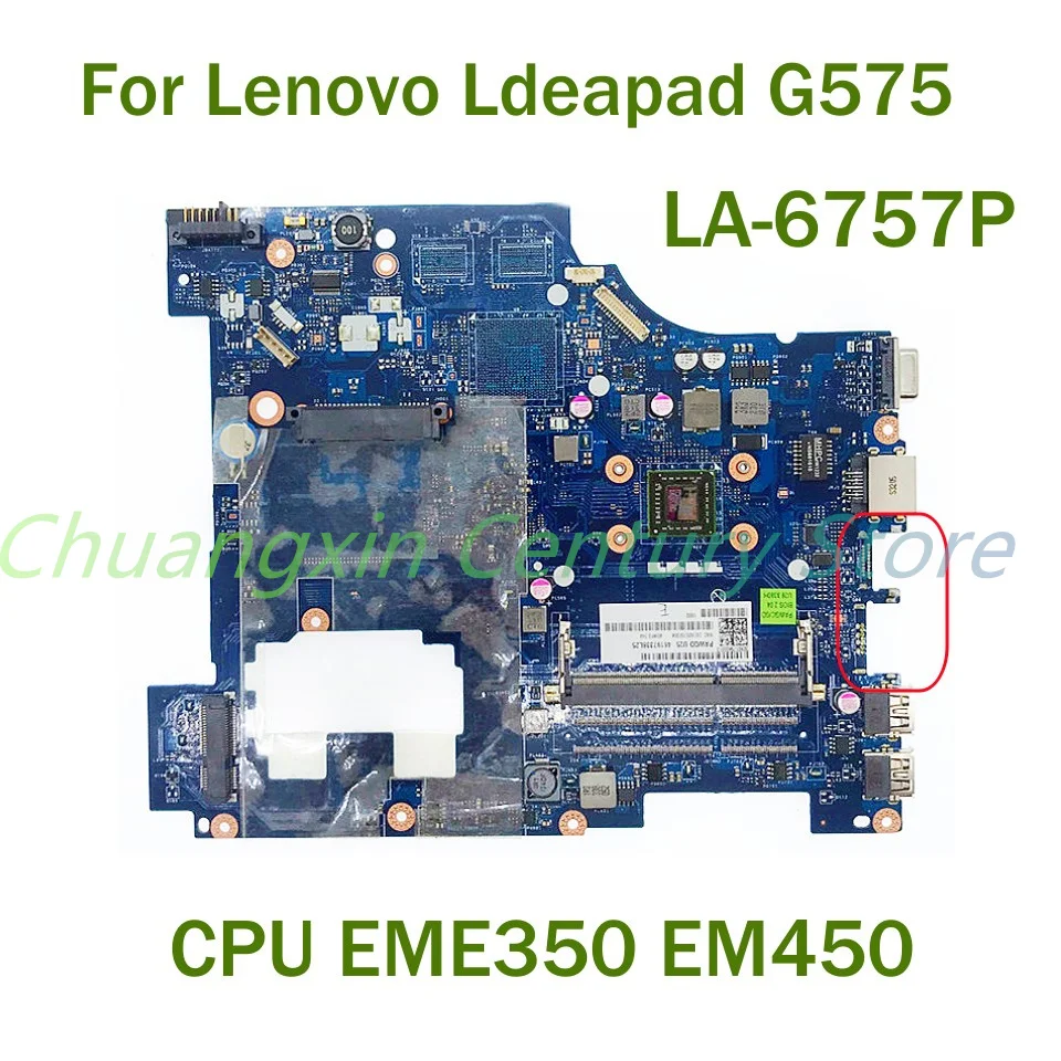 Материнская плата LA-6757P для ноутбука Lenovo Ldeapad G575 с процессором EME350 EM450, 100% протестирована, полностью работает
Материнская плата LA-6757P для ноутбука Lenovo Ldeapad G575 с процессором EME350 EM450, 100% протестирована, полностью работает