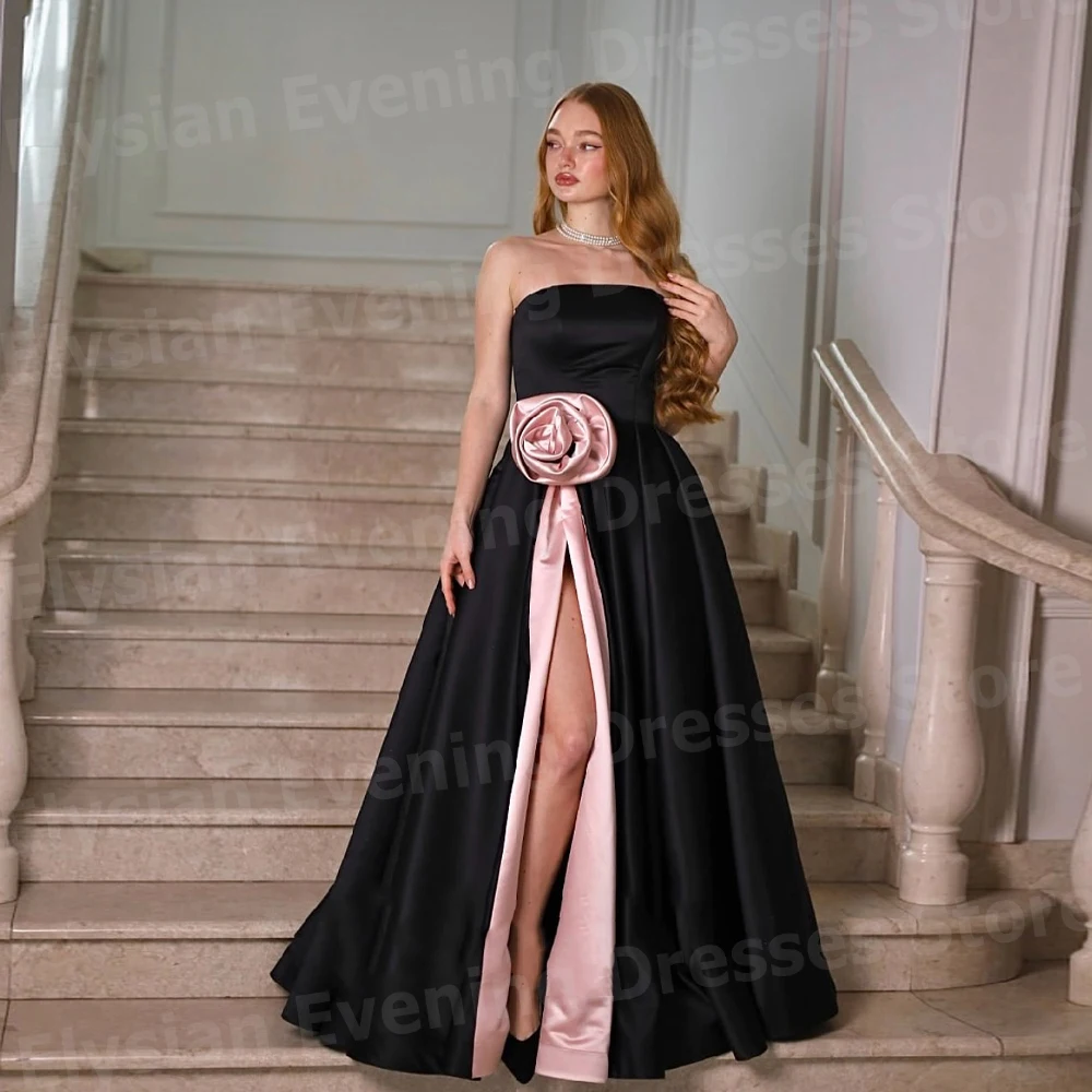 Simple Women's A Line Evening Dresses Strapless Customized فساتين سهرة Prom Gowns Sleeveless Side Slit فساتين للمناسبات الخاصة
Simple Women's A Line Evening Dresses Strapless Customized فساتين سهرة Prom Gowns Sleeveless Side Slit فساتين للمناسبات الخاصة