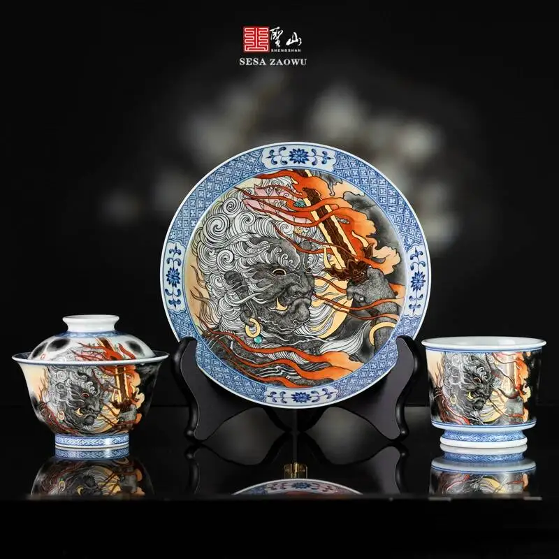 Sacred Mountain National Trend Original Blue And White Pastel Vajra Jingdezhen Hand-Painted Ceramic Gaiwan Tea Cup
Sacred Mountain National Trend Original Blue And White Pastel Vajra Jingdezhen Hand-Painted Ceramic Gaiwan Tea Cup