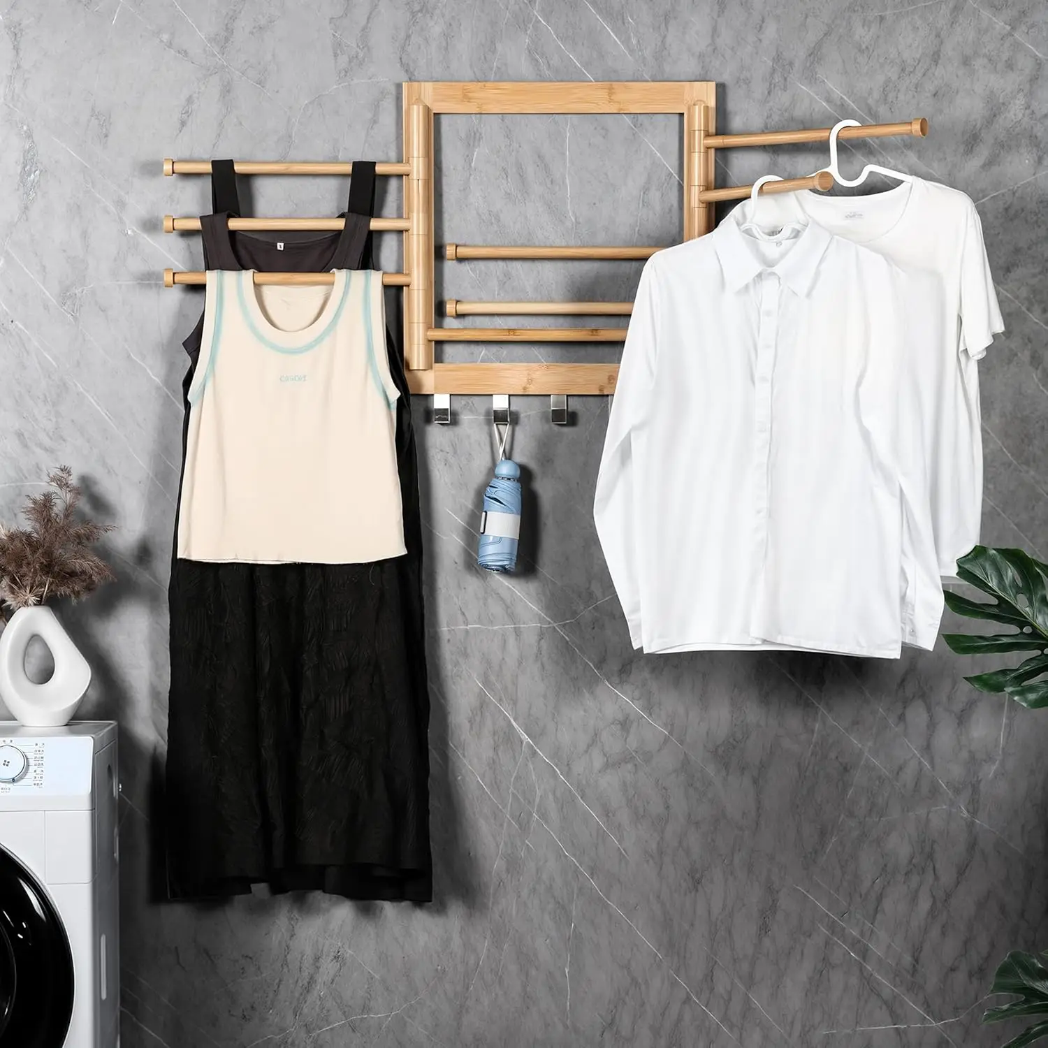 Настенная сушилка с 5 крючками и 8 подлокотниками, натуральный бамбук, грузоподъемность 80 фунтов, 20 дюймов
Настенная сушилка с 5 крючками и 8 подлокотниками, натуральный бамбук, грузоподъемность 80 фунтов, 20 дюймов