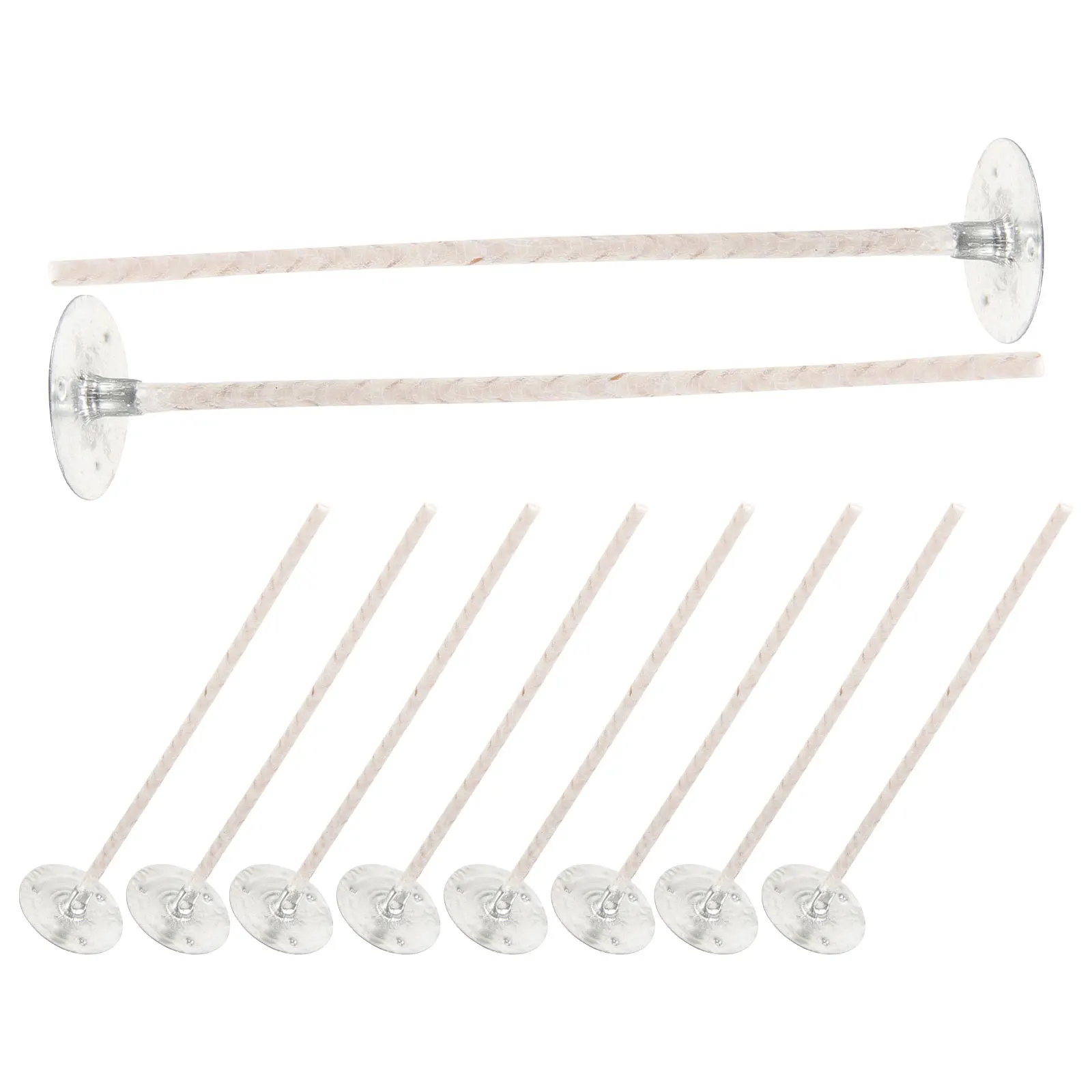 10 Pcs Cotton Wicks Metal Base for DIY Scented Soy Cotton Making Wicks Wax Candles Making Decorative Useful
10 Pcs Cotton Wicks Metal Base for DIY Scented Soy Cotton Making Wicks Wax Candles Making Decorative Useful