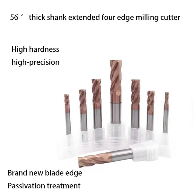 56 degree thick shank extended milling cutter coated with aluminum tungsten steel milling cutter coated with antique copper
56 degree thick shank extended milling cutter coated with aluminum tungsten steel milling cutter coated with antique copper