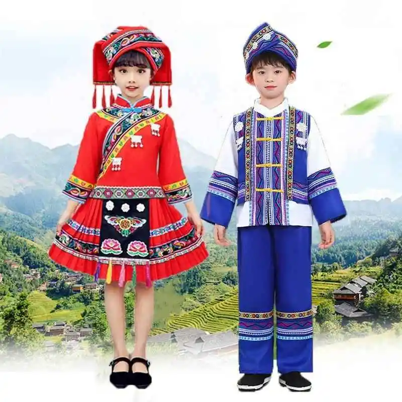 Детская футболка Zhuang Minori, одежда для выступлений March, одежда Guangxi Minori для мальчиков и девочек, этническая одежда для детского сада
Детская футболка Zhuang Minori, одежда для выступлений March, одежда Guangxi Minori для мальчиков и девочек, этническая одежда для детского сада