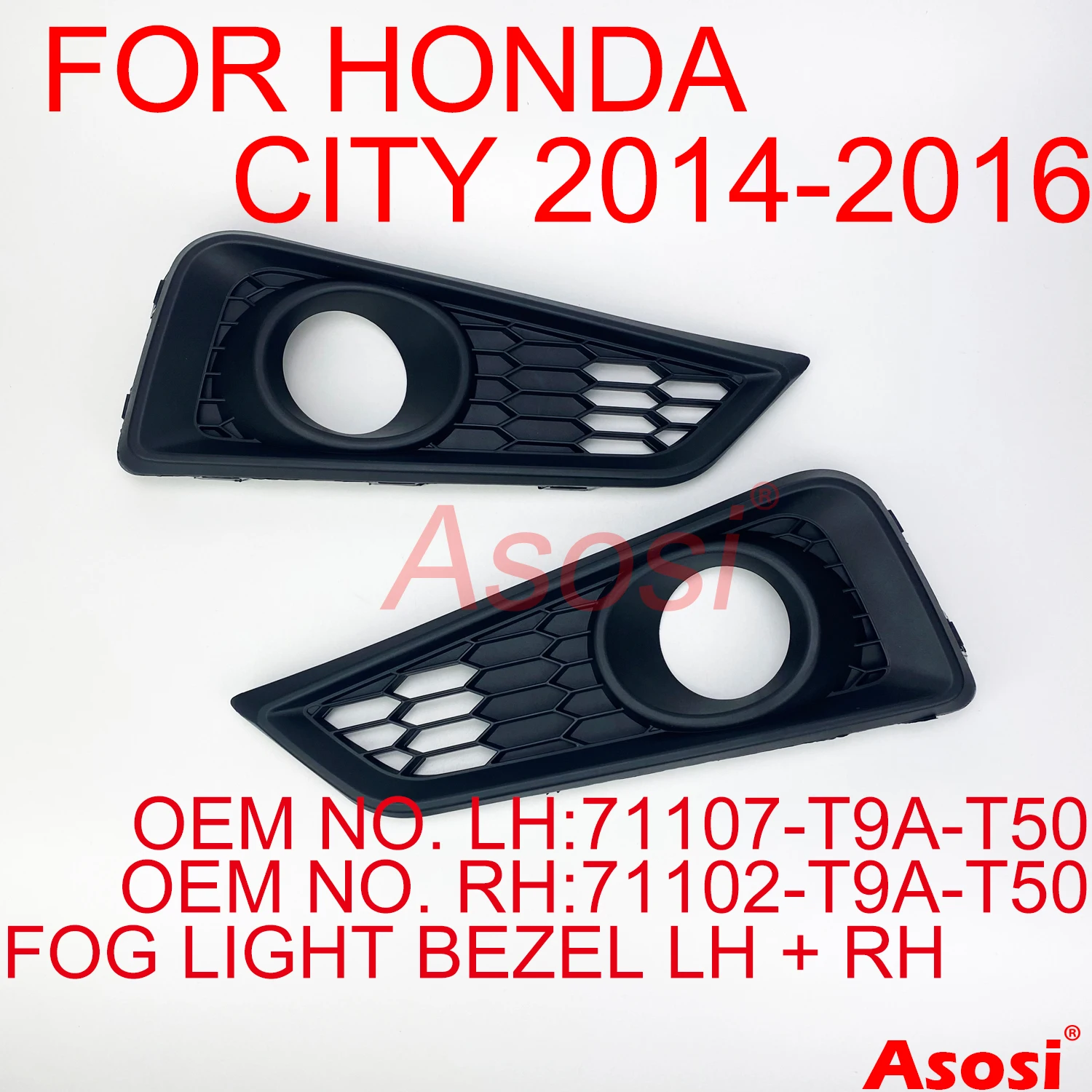 Front Bumper Fog Light Bezel Frame Trim Cover For Honda City GM 2014 2015 2016 2017 Right + Left Side Direct Replacement Black
Front Bumper Fog Light Bezel Frame Trim Cover For Honda City GM 2014 2015 2016 2017 Right + Left Side Direct Replacement Black