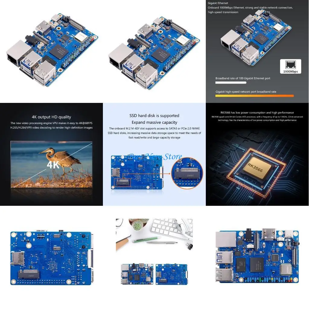 20CE RK3566 Control Board Motherboards WIFI5 Wirelessly for Orange 3B 4GB 8GB Development Board 4GB 8GB
20CE RK3566 Control Board Motherboards WIFI5 Wirelessly for Orange 3B 4GB 8GB Development Board 4GB 8GB
