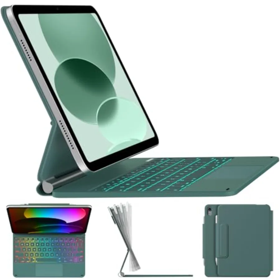 Edge Keyboard Case for iPad 11th Gen A16 2025 10th Gen 10.9 (2022): Midnight Green silicone case with multi-touch trackpad 11-c
Edge Keyboard Case for iPad 11th Gen A16 2025 10th Gen 10.9 (2022): Midnight Green silicone case with multi-touch trackpad 11-c