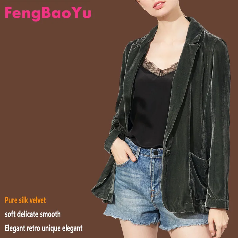 Fengbaoyu Natural Silk Velvet Women's Suit Elegant Fashionable Trendy Coat for Business Casual Wear, Luxurious High-End Clothing
Fengbaoyu Natural Silk Velvet Women's Suit Elegant Fashionable Trendy Coat for Business Casual Wear, Luxurious High-End Clothing