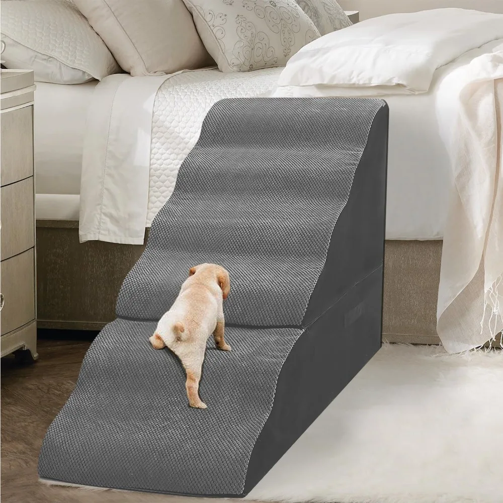 Dog Stairs for High Beds 30-36 inches Tall, 6-Step Pet Stairs/Steps for Small Large Dogs, 30D Foam Pet Dog Steps for Bed 32-36 i 
Dog Stairs for High Beds 30-36 inches Tall, 6-Step Pet Stairs/Steps for Small Large Dogs, 30D Foam Pet Dog Steps for Bed 32-36 i