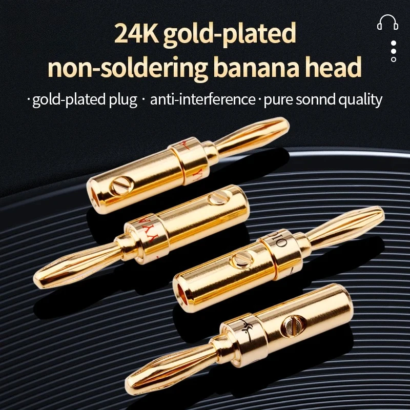 Plug 4mm Alloy gilding Banana Plugs for Speaker Cable Wire Banana Connector Adapter 8pcs Speaker Banana Plug Adapter
Plug 4mm Alloy gilding Banana Plugs for Speaker Cable Wire Banana Connector Adapter 8pcs Speaker Banana Plug Adapter