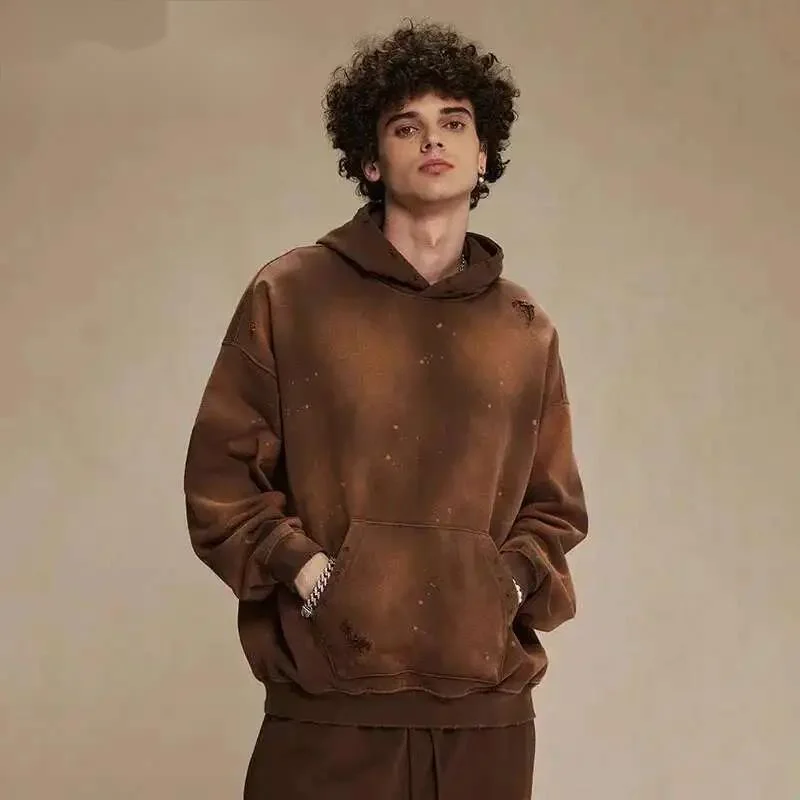 American Style Male Hoodies Make Old Spray Splash-ink Hole Design Men's Sweatshirt Winter Spring New Trendy Men Wear 9LFCD
American Style Male Hoodies Make Old Spray Splash-ink Hole Design Men's Sweatshirt Winter Spring New Trendy Men Wear 9LFCD