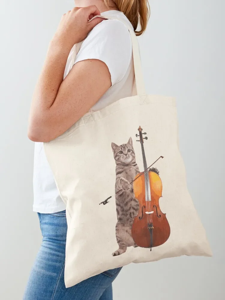 Cello Cat - Meowsicians Tote Bag canvas tote eco pack reusable shopping bag
Cello Cat - Meowsicians Tote Bag canvas tote eco pack reusable shopping bag