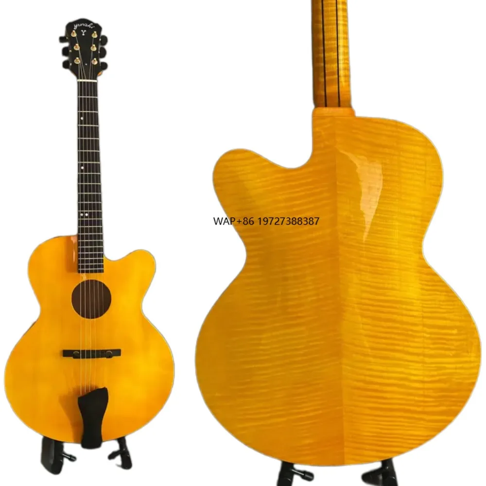 Handmade 3A Solid Maple Jazz Guitar with Ebony Fingerboard Best Acoustic Product
Handmade 3A Solid Maple Jazz Guitar with Ebony Fingerboard Best Acoustic Product