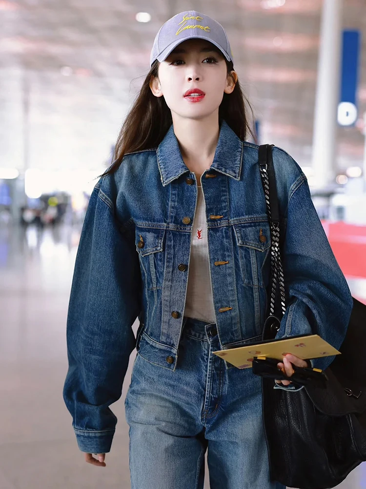 Женская джинсовая куртка Naza свободного кроя, винтажная, дышащая, из смесового хлопка, с длинными рукавами, однотонная, короткая верхняя одежда
Женская джинсовая куртка Naza свободного кроя, винтажная, дышащая, из смесового хлопка, с длинными рукавами, однотонная, короткая верхняя одежда