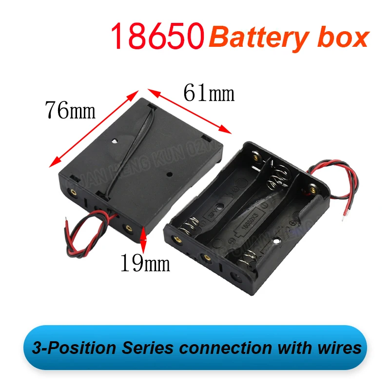 1PCS 3-Position 18650 Battery Box Series Connection With Wires 11.1V Power Bin 3.7V Lithium Battery Plastic Charging Holder
1PCS 3-Position 18650 Battery Box Series Connection With Wires 11.1V Power Bin 3.7V Lithium Battery Plastic Charging Holder