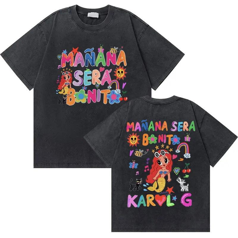 Washed Vintage Karol G Manana Sera Bichota Graphic T-shirt Men Women Fashion Art Aesthetic T Shirts Male Casual Oversized Tshirt
Washed Vintage Karol G Manana Sera Bichota Graphic T-shirt Men Women Fashion Art Aesthetic T Shirts Male Casual Oversized Tshirt