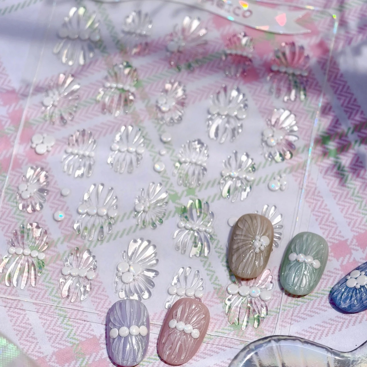 Jelly Shell Pearl Transparent White Conch Line Water Bubbles Ripple Oceanic Marine Self Adhesive Nail Art Sticker Manicure Decal
Jelly Shell Pearl Transparent White Conch Line Water Bubbles Ripple Oceanic Marine Self Adhesive Nail Art Sticker Manicure Decal