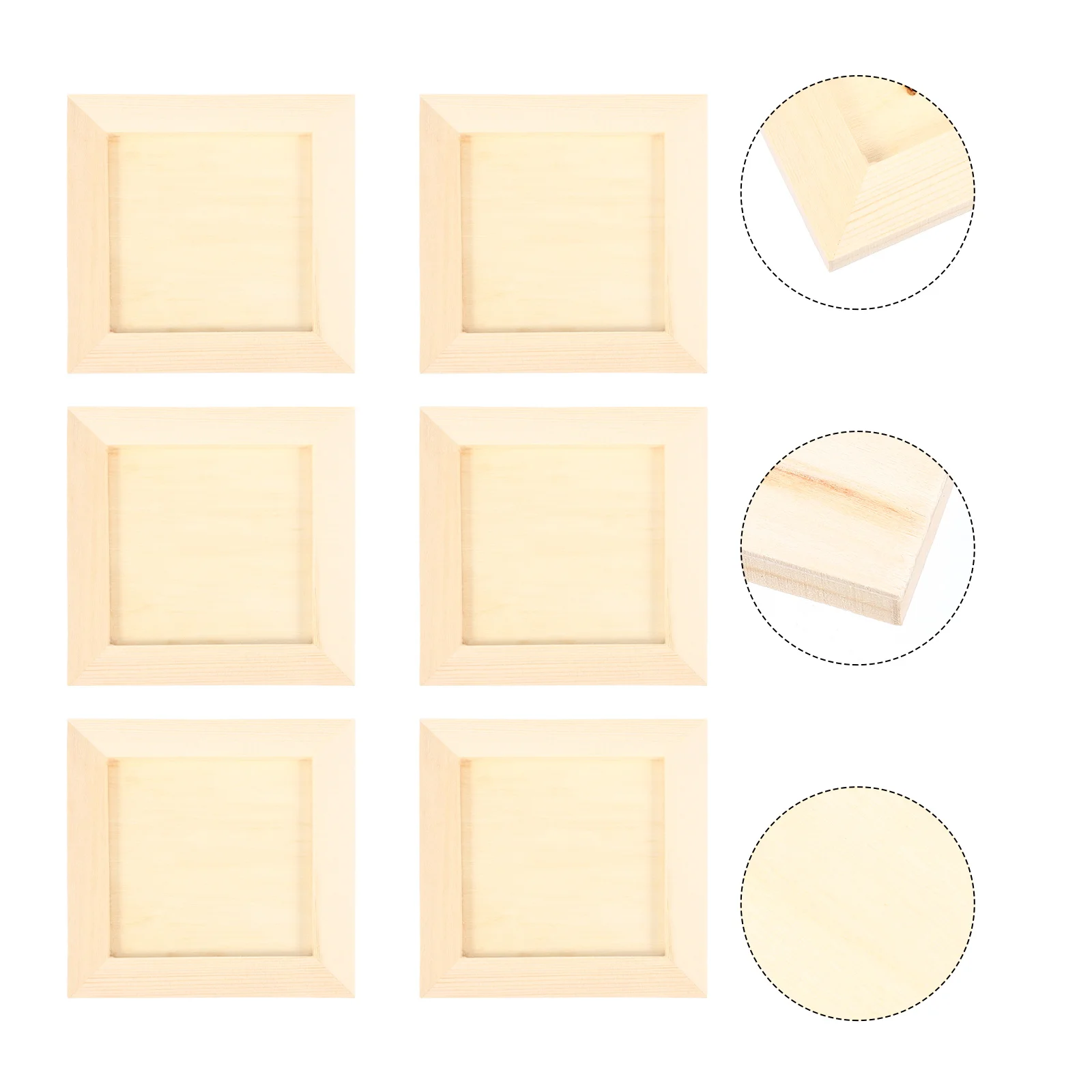 6Pcs Personalized Photo Frame DIY Wood Painting Tray for Home Decor Clay Display Panel Board
6Pcs Personalized Photo Frame DIY Wood Painting Tray for Home Decor Clay Display Panel Board