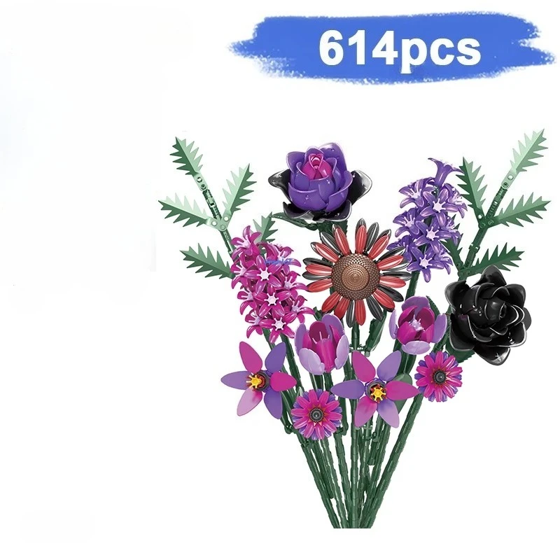11027 Gothic Floral 614pcs Flower Bouquet DIY Small-Piece Building Blocks Model MOC Technical Assembly Toys for Kids Gifts
11027 Gothic Floral 614pcs Flower Bouquet DIY Small-Piece Building Blocks Model MOC Technical Assembly Toys for Kids Gifts